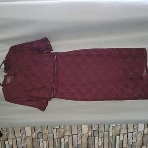 Lost Ink Burgandy dress